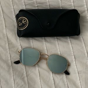 Mirror lens octagon ray bans